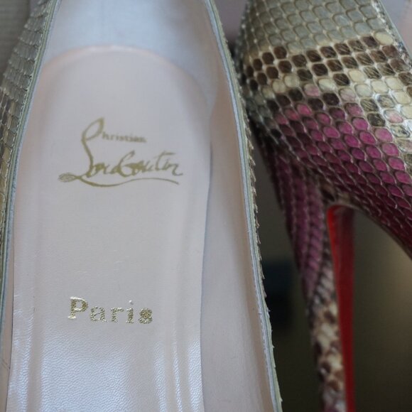 AUTHENTIC Christian Louboutin Python Declic 120 - Picture 4 of 6